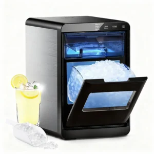 Nugget Ice Maker Countertop 44bs/24H Ice Scoop & Basket