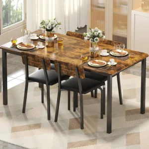 5-Piece 63" Extendable Dining Table