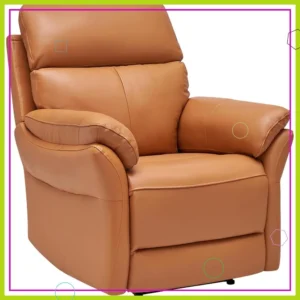 Recliner Chair, Top Grain Leather, Wall Hugger Design, Ergonomic Support